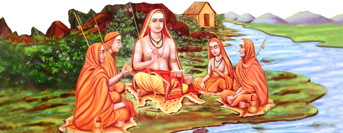 Sri Shankara with disciples